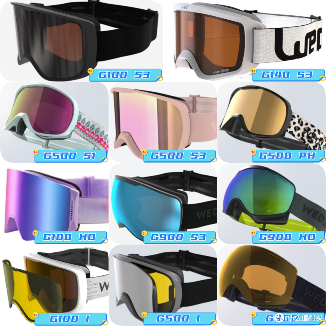 本篇文章中所有的推荐雪镜